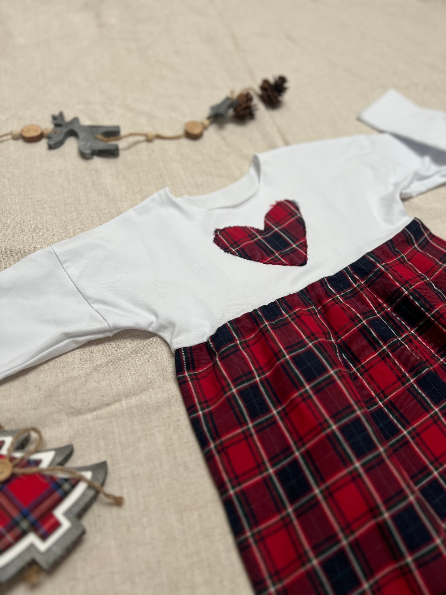 Abito cuore tartan
