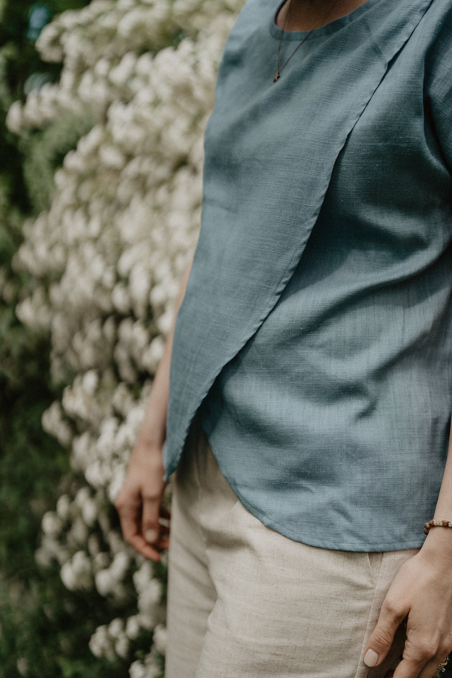 Blusa Tulipano azzurro polvere