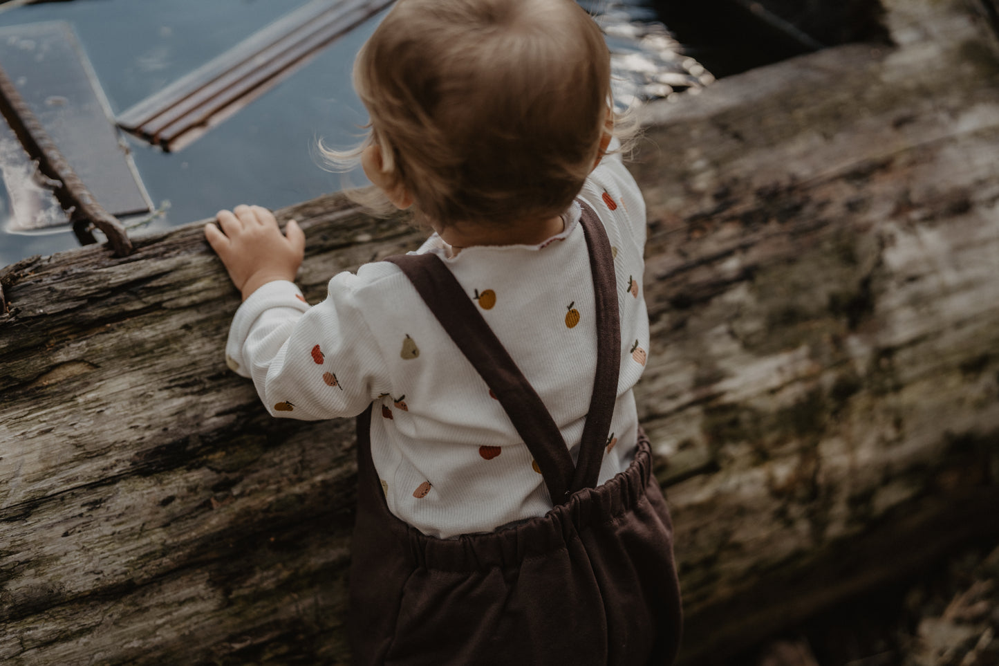 Salopette jersey marrone