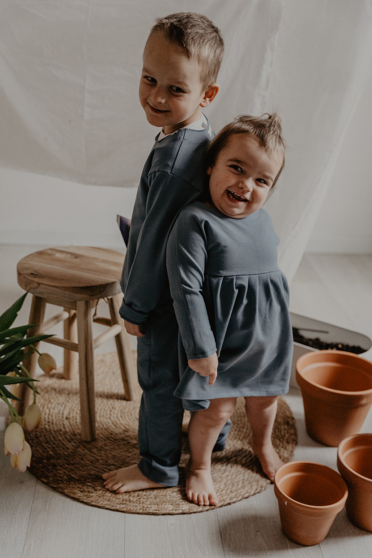 Abito arricciato petrolio