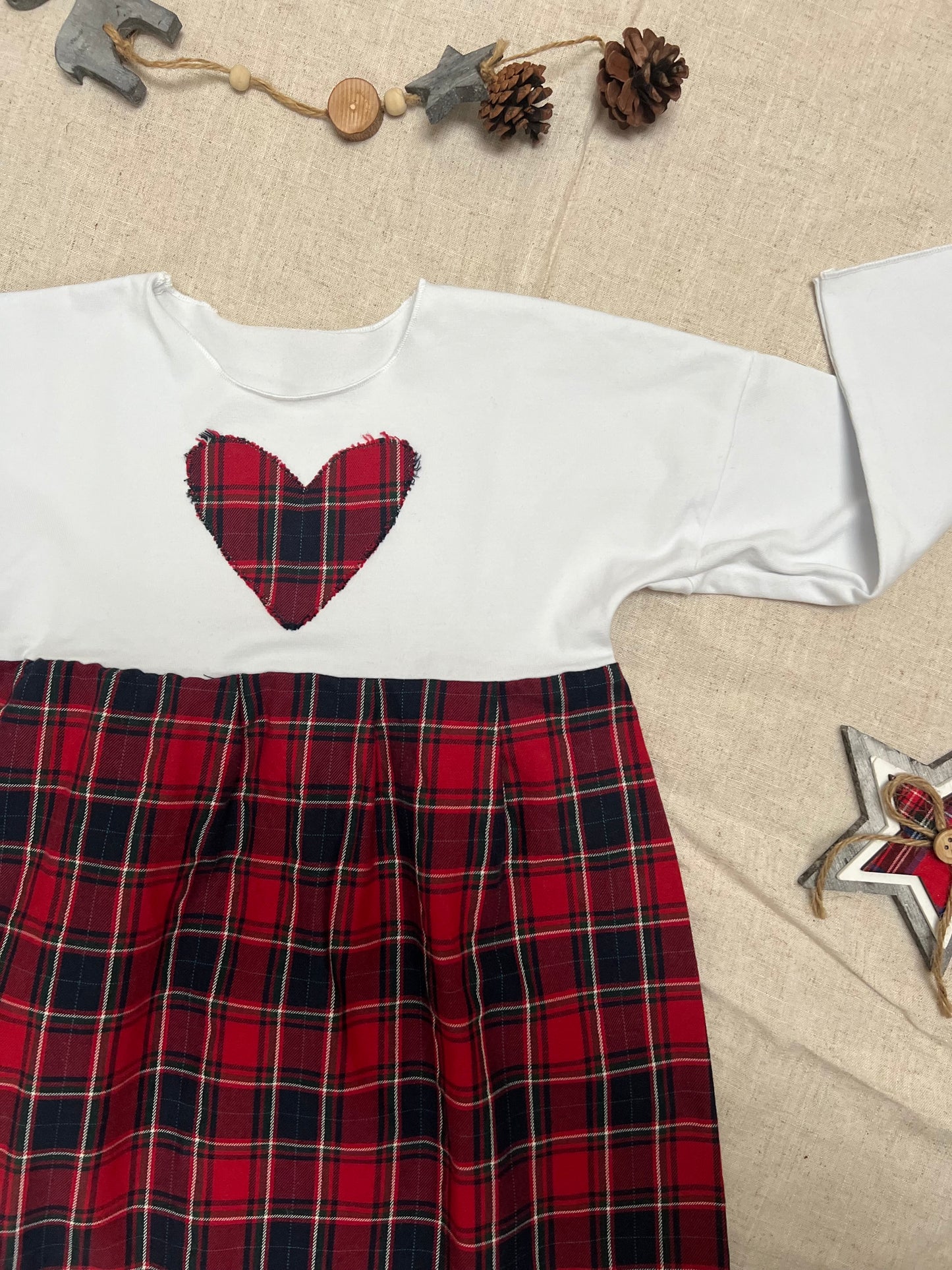 Abito cuore tartan