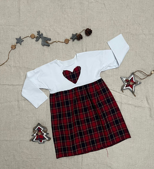 Abito cuore tartan