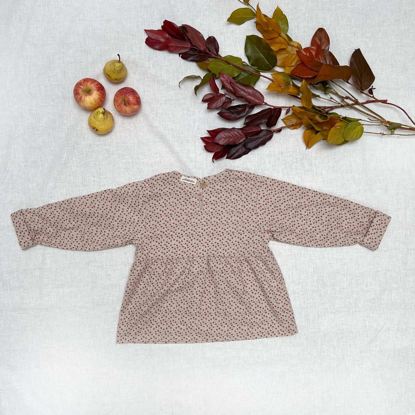 Blusa fiori arancio