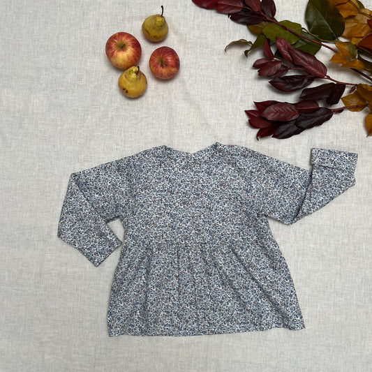 Blusa fiorellini blu