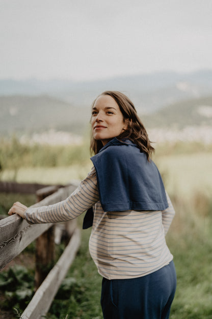 Basica righe azzurro