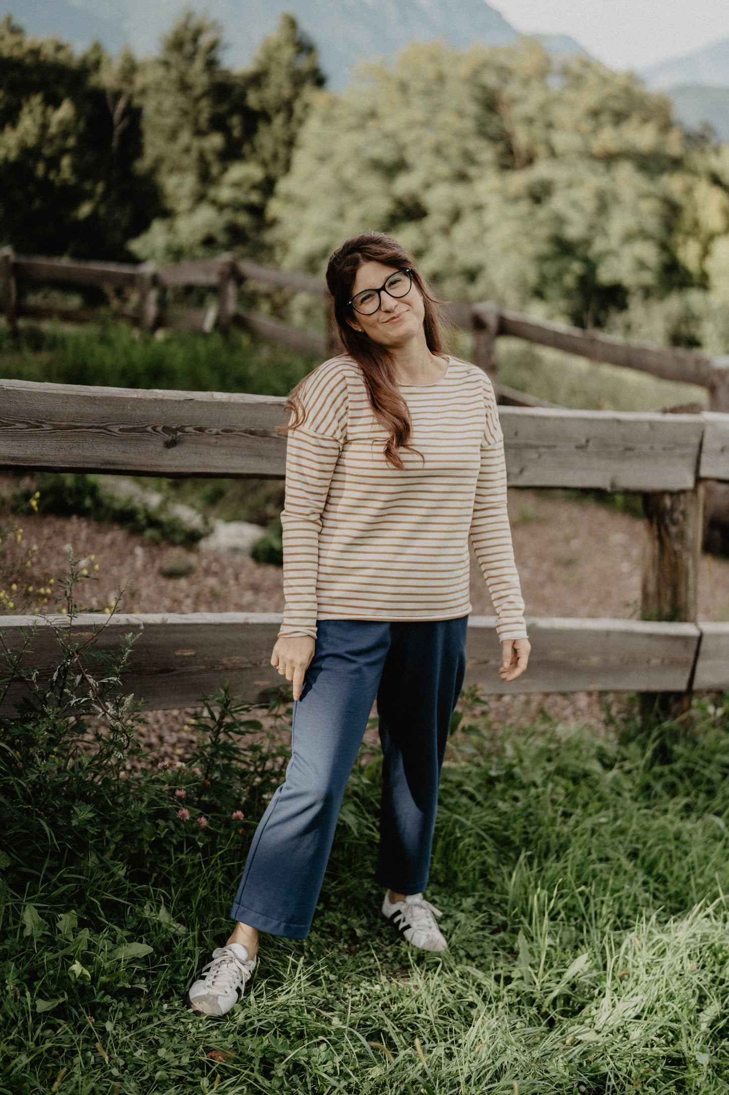 Basica righe cammello