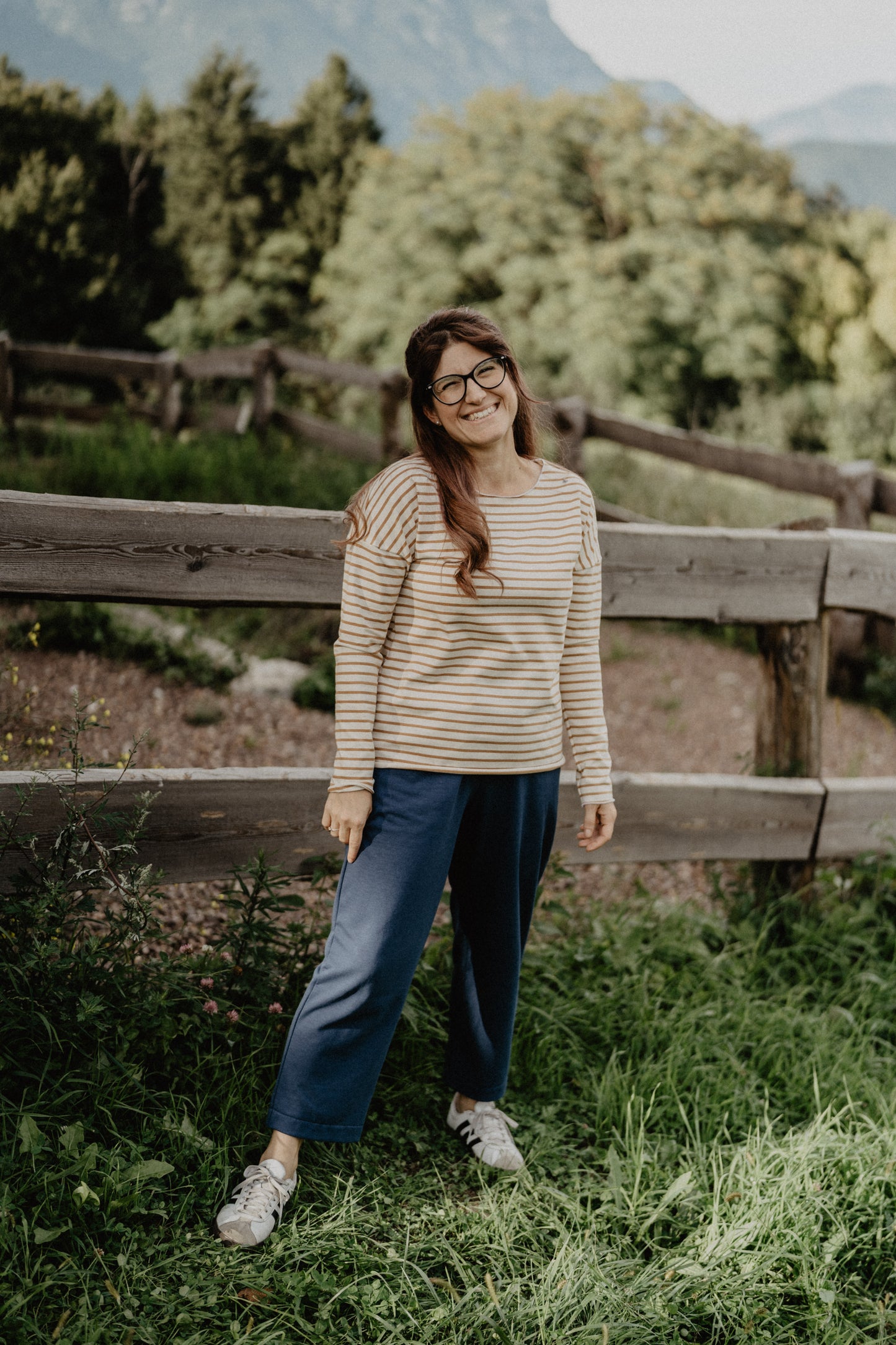 Basica righe cammello