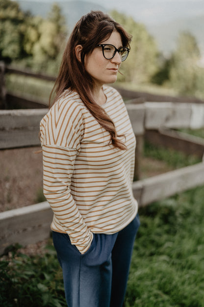 Basica righe cammello