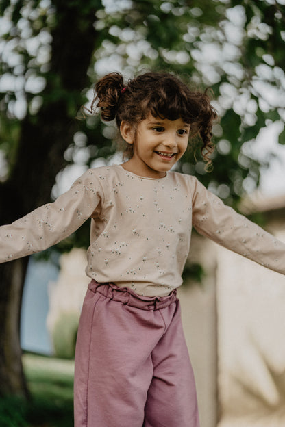 Maglietta fiorellini rosa