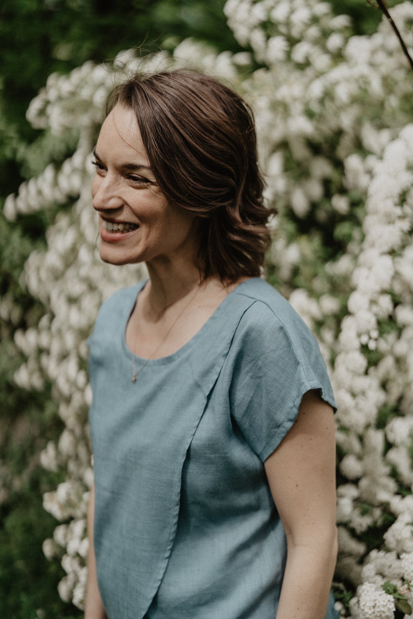 Blusa Tulipano azzurro polvere
