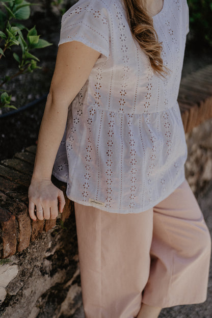 Blusa Corolla  sangallo