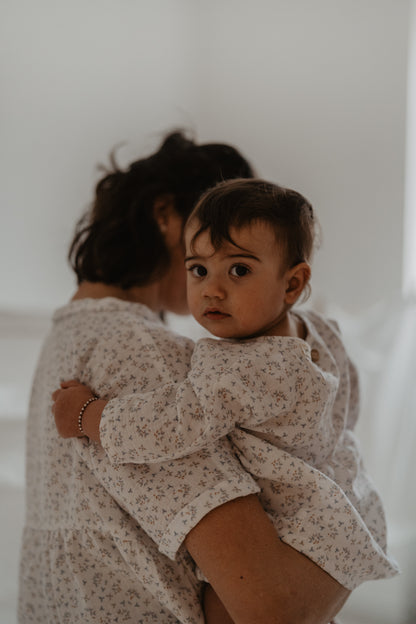 Abito mussola boccioli + culotte