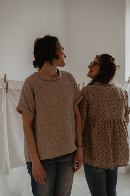 Blusa arricciata - fiori