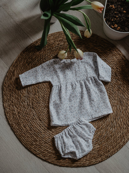 Abito mussola boccioli + culotte