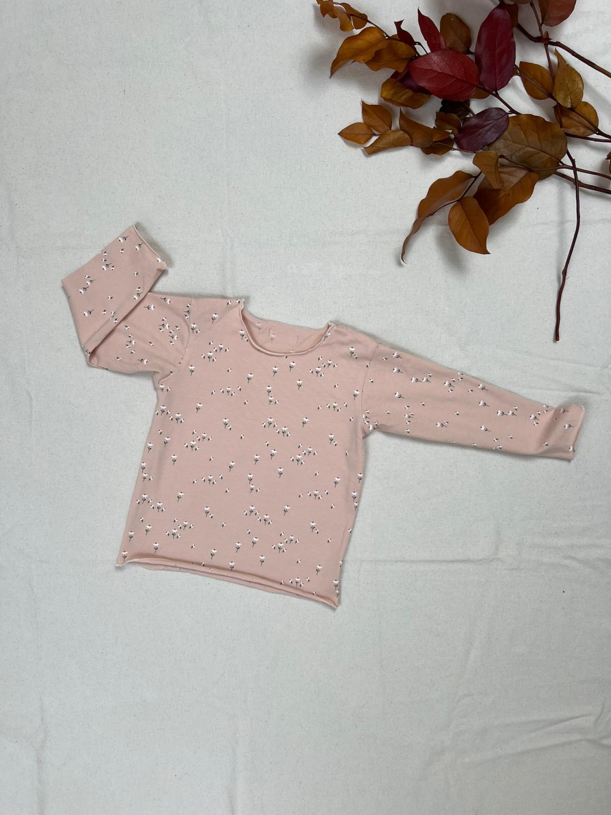 Maglietta fiorellini rosa