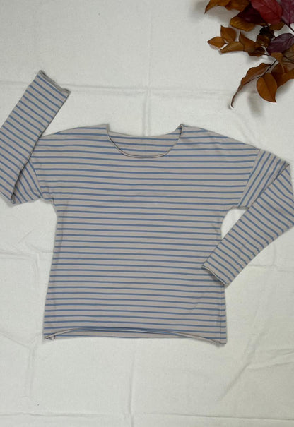 Basica righe azzurro