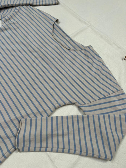 Basica righe azzurro