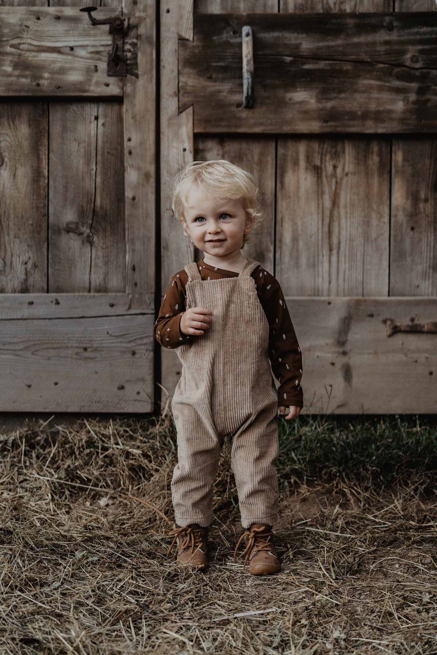 Salopette velluto beige