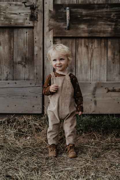 Salopette velluto beige