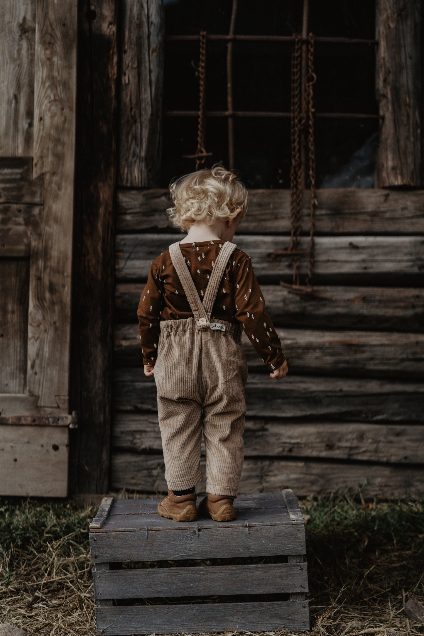 Salopette velluto beige