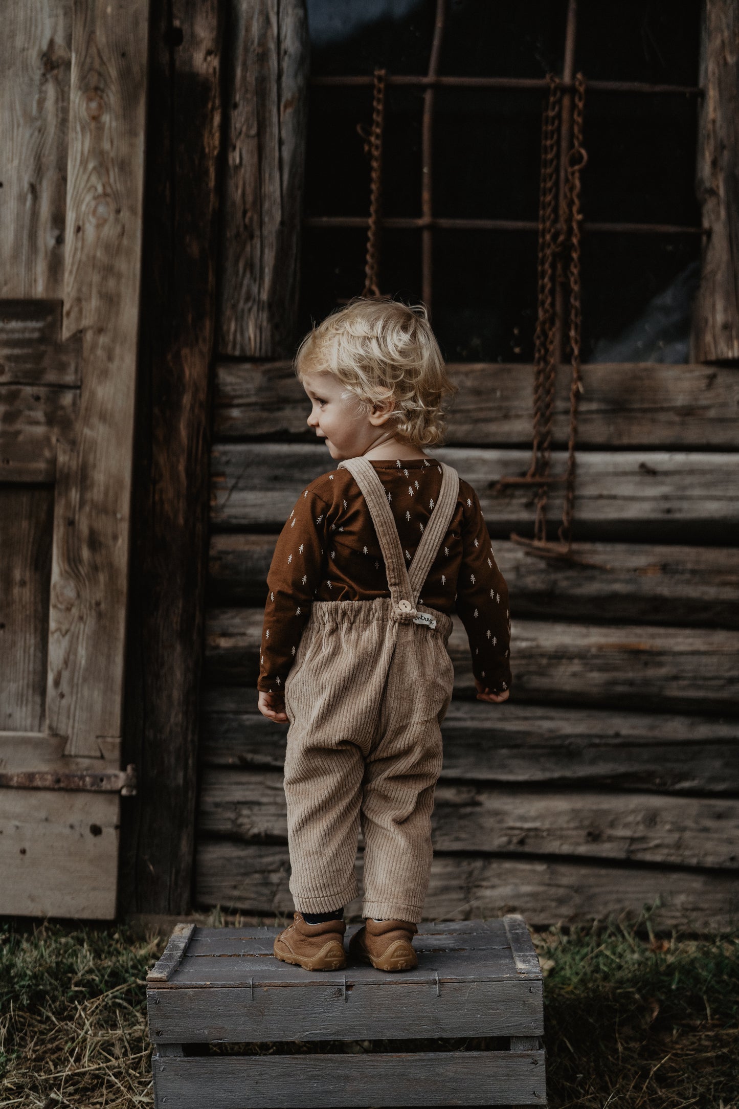 Salopette velluto beige