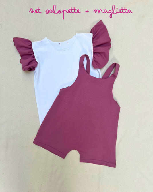 SET salopette+ maglietta + VARIANTI